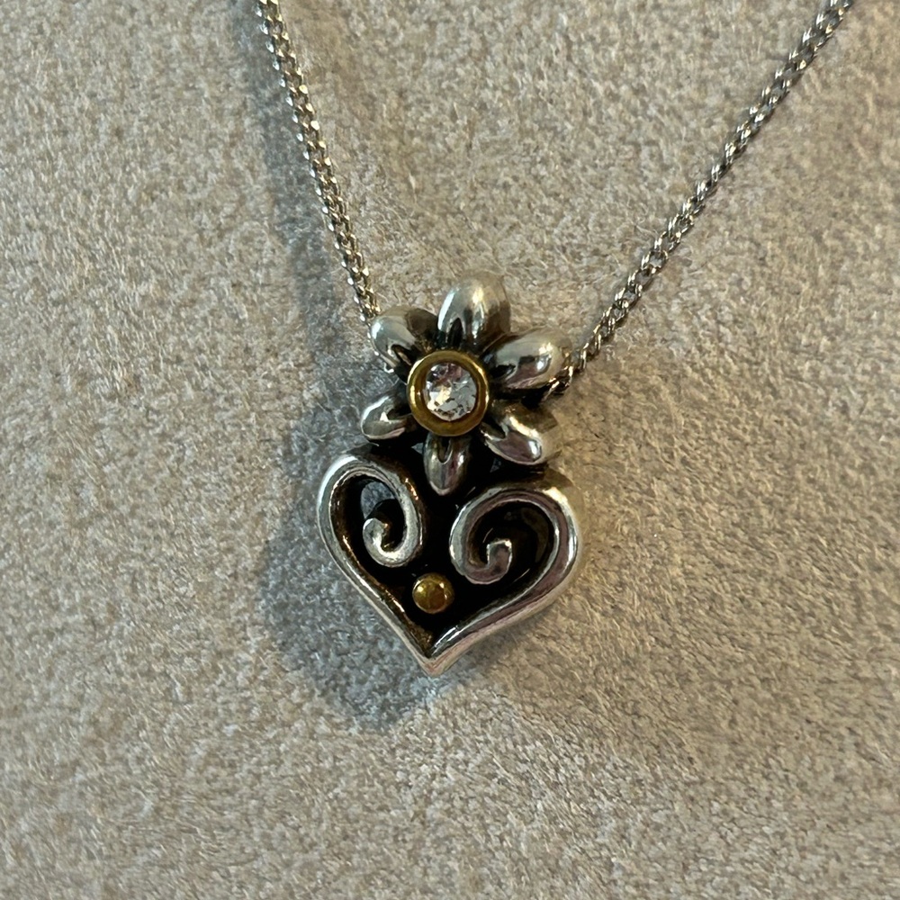❤️BNWT Brighton Alcazar Flor Reversible Heart Necklace❤️
